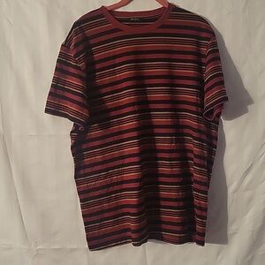 Forever 21 Mens Striped Short Sleeve Pullover Shirt